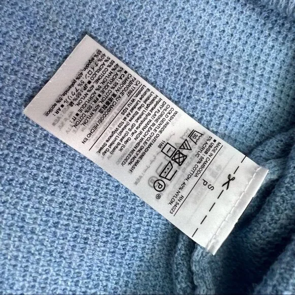 GAP Blue Cotton V-Neck Lightweight Long Sleeve Size S - Picture 8 of 9